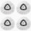 4 Pack Microfiber Mop Replacement Heads for Spin Mop, White 4
