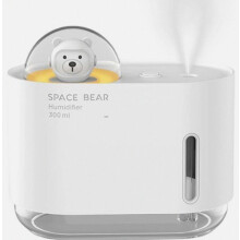 2-in-1 Luftbefeuchter und Luftreiniger, 300 ml Kaltnebel, Ultraschall, extrem leise, weiß, kompakt für Schlafzimmer und Büro