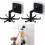 360 Degree Rotating Kitchen Utensil Hook Rack with 6 Hooks, 2 Pieces, Drill-Free Mounting, Space-Saving Organizer 1