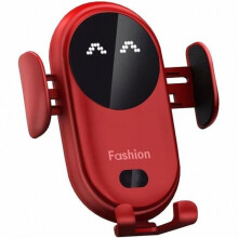 Support de chargeur de téléphone sans fil pour voiture avec induction infrarouge intelligente, charge rapide 15 W, fixation sécurisée e
