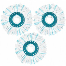 3 Pack Microfibre Mop Replacement Heads Compatible with Clean Twist Disc Mop System, Washable Floor Cleaning Pads for Ho