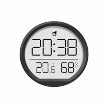 LCD Digital Clock with Temperature and Humidity Monitor, Magnetic Hanging Design, 12/24 Hour Calendar Display
