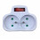 Wall Socket with Switch, 2-in-1 Electrical Outlet Adapter, 16A 230V, White, Space-Saving Design for Home and Office 1