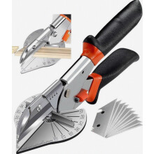 Multifunctional Miter Shears, 45 to 135 Degree Angle Cutting Tool for Quarter Round Trim, Durable Blade