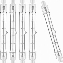 5 Pack R7S Halogen Bulbs 118mm 200W 230V, Dimmable Linear Tubular Lamps for Home and Workshop Use