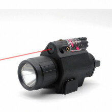 LED-Taschenlampe mit Druckschalter und 20-mm-Picatinny-Schienenmontage, rote taktische Waffenlampe für Jagd und Outdoor-Aktivitäten