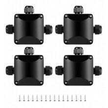 4-teilige IP68-Anschlussdose, wasserdichter 3-Wege-Steckverbinder für elektrische Außengehäuse, Kabelquerschnitt 5,5 mm² bis 10 mm², Bl