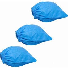 Reusable Textile Filter Bag for Wet and Dry Vacuum Cleaner, Blue, 3 Pack, Washable and Durable