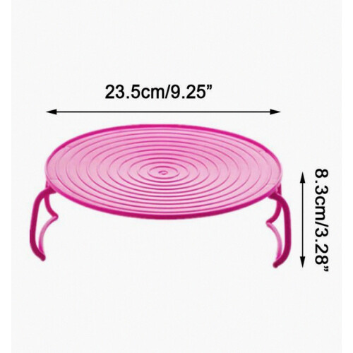 Round Steaming Rack, Double Layer Plastic Steam Tray Support, Multifunctional Baking Tray Holder, 2 Tier Design 2