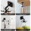 360 Degree Rotating Kitchen Utensil Hook Rack with 6 Hooks, 2 Pieces, Drill-Free Mounting, Space-Saving Organizer 4
