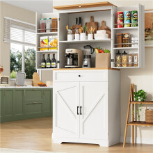 White Snack Cabinet 80x40x180cm for Kitchen