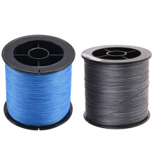 2 Pcs 500 M 30 LB 0.26mm Fishing Strength PE Braided 4 Strands, & Gray