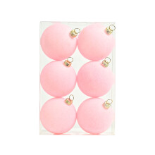 Kerstdecoraties in de uitverkoop! 6 fluwelen kerstballen, 6 cm grote plastic kerstornamenten voor in de boom, geschikt voor kerstdecoratie.