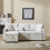 (Beige, Fabric) 3-Seater L-Shaped Sofa Bed with Storage 8
