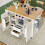 White Kitchen Cart with Folding Worktop 1