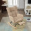 Adjustable Fabric Rocking Chair with Footrest 1