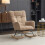 Adjustable Fabric Rocking Chair with Footrest 6