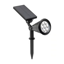 Luz Solar de Enchufe de Tierra 7LED Foco Impermeable IP65 para Exteriores Foco Decorativo de Jardín con Brillo Ajustable,B