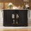 (Black) Modern Kitchen Island – 151.5x60x91.7cm, Black 2