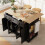 (Black) Modern Kitchen Island – 151.5x60x91.7cm, Black 6