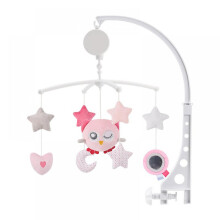 Chocalho Musical Giratório para Berço Infantil Prettyui para Crianças de 0 a 1 Ano (Modelo Coruja Rosa)