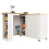 (White, MDF) White Multifunctional Swivel Bar Table,138-209 cm 10