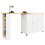 (White, MDF) White Multifunctional Swivel Bar Table,138-209 cm 11