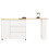 (White, MDF) White Multifunctional Swivel Bar Table,138-209 cm 12