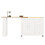(White, MDF) White Multifunctional Swivel Bar Table,138-209 cm 13