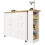 (White, MDF) White Multifunctional Swivel Bar Table,138-209 cm 14