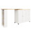 (White, MDF) White Multifunctional Swivel Bar Table,138-209 cm 15