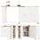 (White, MDF) White Multifunctional Swivel Bar Table,138-209 cm 8