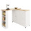 (White, MDF) White Multifunctional Swivel Bar Table,138-209 cm 9