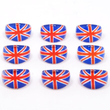 (10pcs) 10/20pcs UK Flag Ring Great British Banner Flag Commemorative Jewelry Oval Shape Rings For Kids Girl Finger Ring