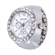 Jacenvly Mors Dag Udsalg Boutique Diamant Tre Øjne Elegant Ringur Roumin Unik Urskive Quartz Analogt Ur Cool Stretch Quartz Ringur