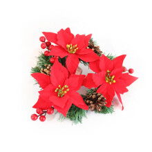 SUSUchens Weihnachts-Kerzenhalter mit Tannenzapfen und Beeren für die Tischdekoration zu Hause