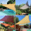 Toldo de jardim/pátio com proteção solar, impermeável e com raios UV, em formato triangular, para uso externo. 7