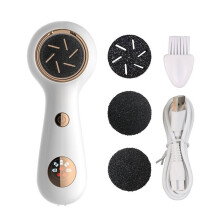 1set Portable Foot Therapy Kit Rechargeable Waterproof Foot Care Dead Skin Remover with 3 Heads,Easy to Carry