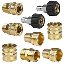Kit d'adaptateurs pour nettoyeur haute pression, raccord rapide, pivot M22 vers raccord rapide 3/8", raccord rapide 3/4".