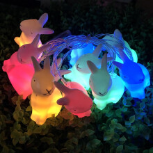 Oświetlenie LED do domu, girlanda z wielkanocnym zajączkiem LED, dekoracja tarasu, okna, dekoracja imprezowa