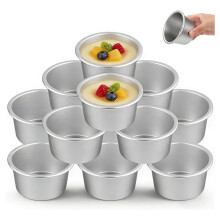 Moule à Pudding, Pans à Popover Individuels, Moule à Rond Antiadhésif, Fabricant de Soufflé à la Framboise pour Brownie, Gâteau
