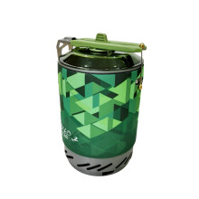 (Green) Fire Maple X2 Outdoor Gasherd Brenner Tourist Tragbares Kochsystem mit Wärmetauscher Topf FMS-X2 Camping Wandern Gas