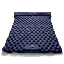 (Navy blue) Outdoor Camping Doppelte Aufblasbare Matratze Extra Breite Isomatte Ultraleicht Klappbett Schlafmatte Auto Reisematte