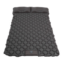(grey) Camping-Doppel-Isomatte – ultraleichte aufblasbare Camping-Isomatte mit Fußpumpe, kompakt, aufblasbar, tragbar