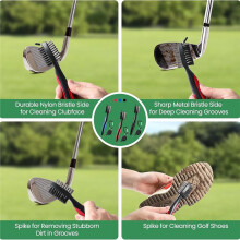 For POIKSHARK Club Brush and Club Cleaner with Retractable Zip- and Aluminum Carabiner Cleaning Tools