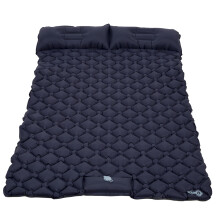 (blue) Camping-Doppel-Isomatte – ultraleichte aufblasbare Camping-Isomatte mit Fußpumpe, kompakt, aufblasbar, tragbar