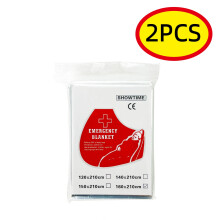 (2PCS) Silberne Outdoor-Notfall-Überlebensdecke mit leichter Aluminiumfolien-Isolierung, geeignet für Camping, Wandern und