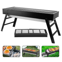 Tragbarer, zusammenklappbarer Holzkohlegrill, kompakter Outdoor-Grill für Camping, Picknick, Garten, Reisen