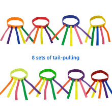 8er-Pack schnallenfreies Tail-Pulling-Gürtel-Set mit verstellbaren Haken- und Schlaufen-Taillengürteln – mehrfarbig,