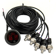 Dunne Luchtveringdrukmeter (PSI) 2 Inch (52 mm) met 1/8 NPT-Sensoren voor Autoaanpassingen